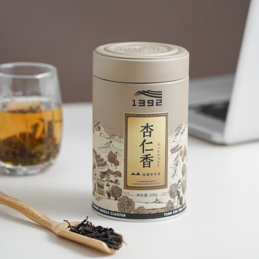 天池凤凰潮州高山单丛 杏仁香有机单枞乌龙茶七彩罐装100g中秋节送礼