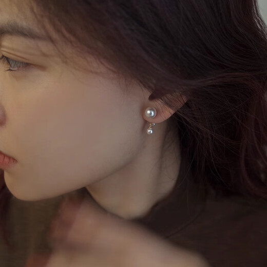 Yican's two-wear imitation pearl earrings, elegant and pierced earrings, high-end earrings, 2025 new hot style earrings, two-wear simple pearl earrings