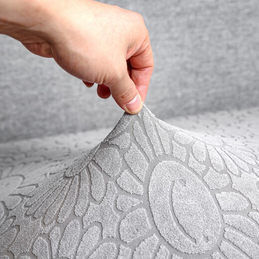 MENyAZI Thickened Elastic Sofa Cushion Cover Four Seasons Universal Seat Cushion Cover Combination Sofa Cover Sofa Fit Protective Cover QT Sunflower-Silver Gray Small Sit Applicable Width 50-65cm*Length 50-65cm