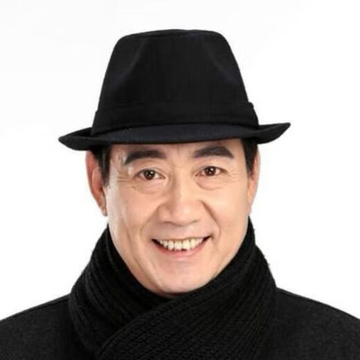 Craftsman hat men's spring and autumn woolen top hat middle-aged and elderly men's jazz hat winter old man's hat gentleman's hat snowflake casual gray medium size 58 cm