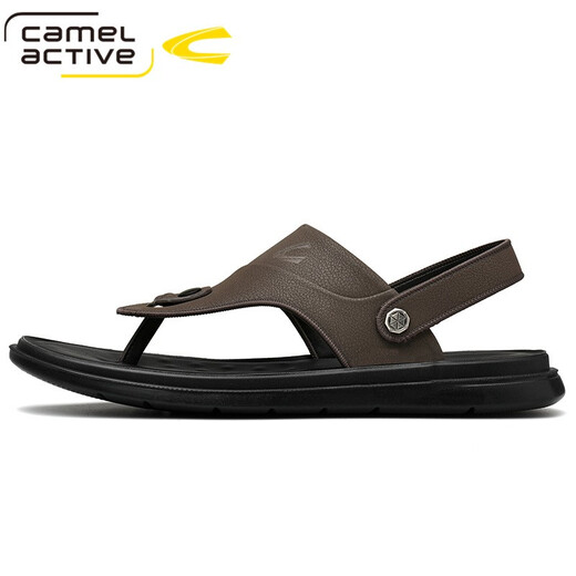 German Camel dynamic men's sandals summer new casual beach shoes soft sole non-slip sandals dual-purpose sandals flip-flops 3880 gray (sports shoe size) 39