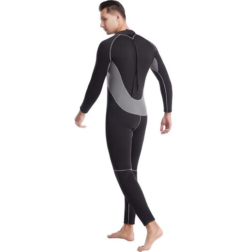 TKHE thickened wetsuit for men and women one-piece warm wetsuit breathable surfing swimsuit quick-drying jellyfish suit cold protection M 55-65 kg