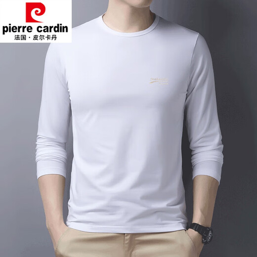 T-shirt à manches longues de Pierre Cardin pour hommes à manches longues pour les vêtements d'automne neufs Nouveau-chute de la marque Men d'automne Black 723 L Convient pour 120-140jin [Jin est égal à 0,5 kg]