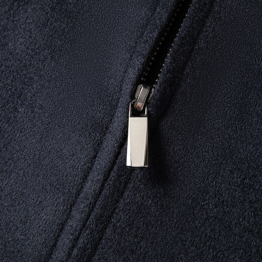 梦特娇（MONTAGUT）纯绵羊毛秋冬保暖质感翻领夹克成熟挺括外套男 JG 藏青 L 