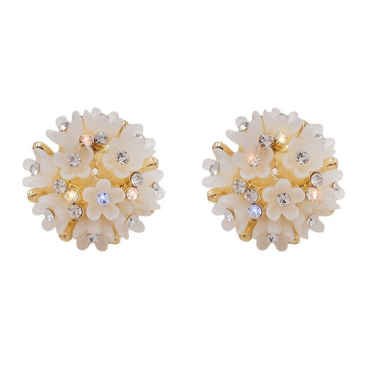 KASIYU2025 new light luxury niche design flower earrings cool style earrings new trendy super fairy high-end earrings for women sparkling diamond flowers