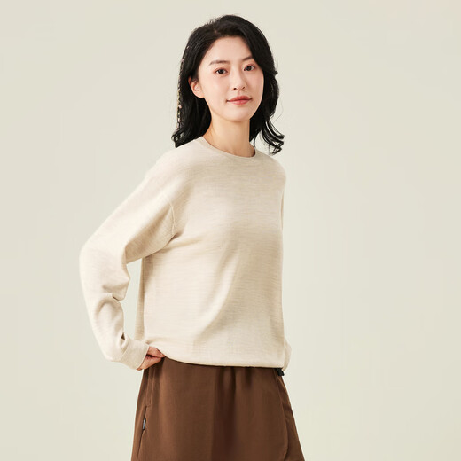 Mini Bala machine washable woolen sweater for boys and girls new winter parent-child warm woolen sweater white tone 00411-parents 160