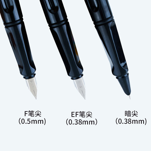 烂笔头 2支装钢笔757A正姿男女孩初学者卡通中小学生用练字书法特细可吸墨换墨囊两用儿童钢笔 全彩蓝2支装 明尖EF0.38(50支蓝黑色墨囊)