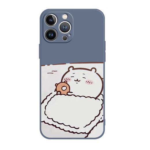 US Ten Cents (MSMF) kreativer neuer süßer Stil Chiikawa Jiyi Xiaoba Apple-Handyhülle ultradünne Anti-Fall-Linse All-Inclusive-Schutzhülle aus flüssigem weichem Silikon geeignet für Paare Männer und Frauen Rubik's Cube Lavender Jiyi-MF11304Y iPhone15Plus