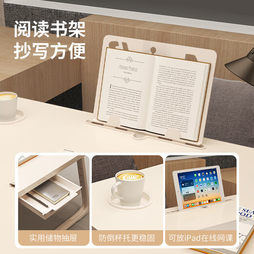 Feiwang Tengda Bed Desk Small Table Foldable Small Table Plate Lazy Simple Bed Desk Notebook Large College Student Dormitory Pearl White-Regular Model (Flat No Card Slot Cup Holder) 60*40*28cm Learn to read and play on mobile phone