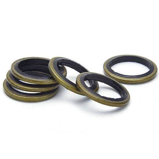 Jinggong JB982 combination gasket nitrile metal sealing gasket sealing ring oil pipe screw seal combination gasket inner diameter 10*outer diameter 16 (50 pieces)