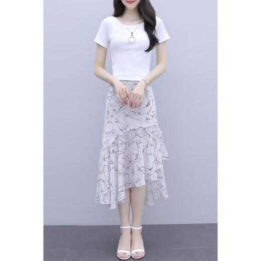 Vestido de gasa de verano Xuan Mulin 2023 Summer nuevo temperamento de ropa para mujeres Tendencia de la cintura para la cintura delgada 9767 Blue XL X