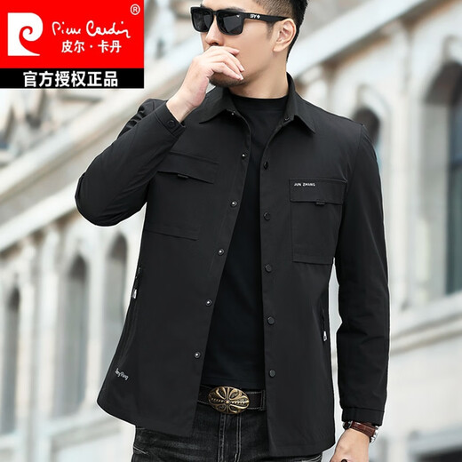 Pierre Cardin (pierre cardin) high-end men's jacket jacket men's cotton spring and autumn Baita new middle-aged regular casual top daddy gray green (spring and autumn thin) XL 180 weight 140-160Jin Jin is equal to 0.5 kg