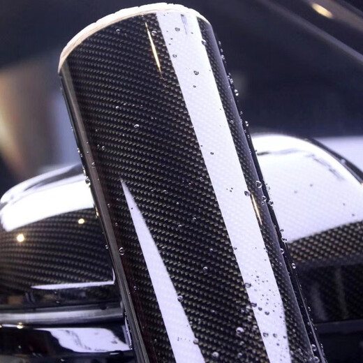 Body film 9D glossy carbon fiber interior sticker electric motorcycle self-adhesive car color changing film high-end modification PET9D carbon fiber black silver 1M*1.52M