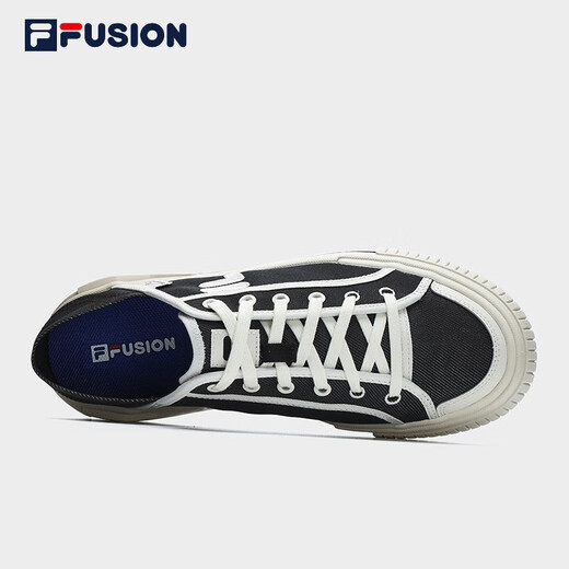 FILA FUSION Fila marca de moda WALLRIDE DX zapatos de hombre zapatos de lona de una sola pierna zapatillas nuevas negro/blanco leche-BG 41