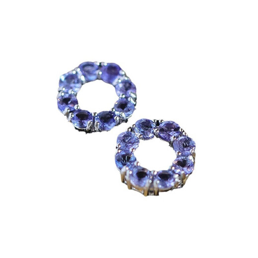 DL 1998 Fat Donglai quality tanzanite natural l natural tanzanite earrings for women 925 silver purple gemstone earrings 2024 new style pair of earrings