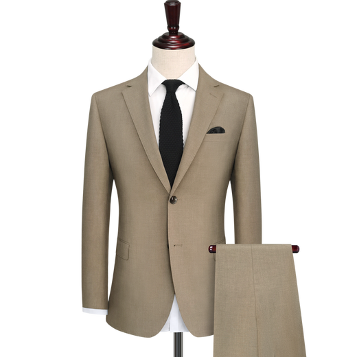 G MONS suit men's business suit men's suit suit wedding groom's suit men's professional light formal suit men's gray brown top + pants two-piece set 48