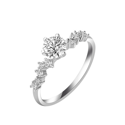 MZMZ Platinum Ring Starry Sky Starry Couple Ring Set with Diamond Proposal Engagement Anniversary Birthday Valentine's Day Gift Light Luxury Style - Starry Sky Pairing Ring