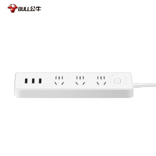 Bull (BULL) socket new national standard line plug-in and drag board/plug board intelligent converter multi-function expansion 20W+6 plug-in total control 1.8 meters 12033