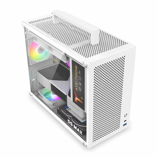 鱼巢 (MetalFish) S5MAX 电脑台式机小机箱 手提迷你桌面 多网孔散热支持180水冷 S5MAX黑色机箱