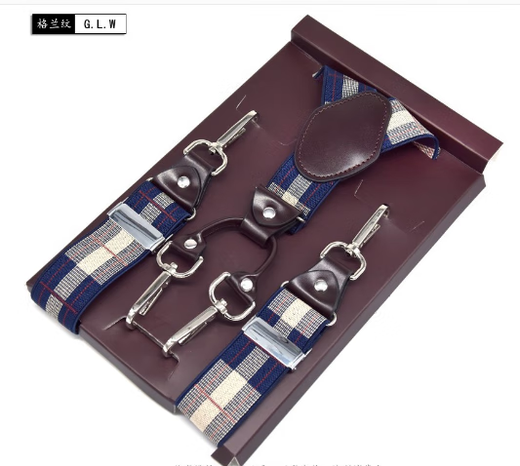 NY-NYM男女钩扣背带夹加长背带挂钩男士吊裤夹四季通用适用中老年人群 黑色 MBD8501BK+120cm