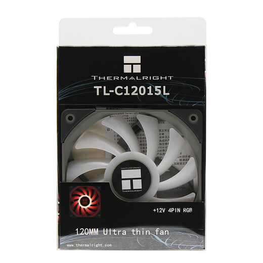 Limin Thermalright TL-C12015L 12v RGB 7-color fan thin fan 12cm cooling fan TL-C12015L [five-pack + 4 pins 1 minute 5 wire]