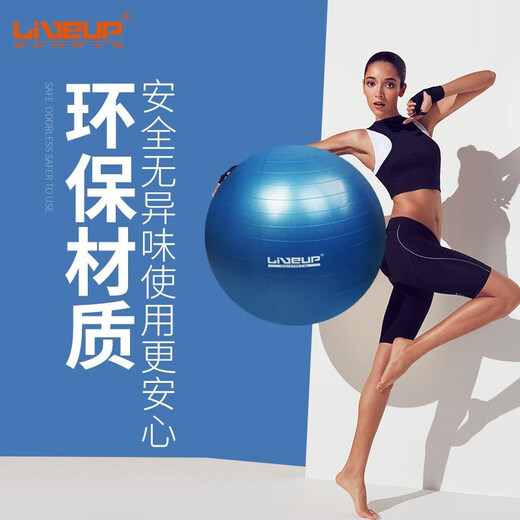 LIVEUP SPORTS mini yoga ball Pilates ball thickened explosion-proof balance hip fitness training Swiss ball children's racket ball yoga ball 75cm-grey