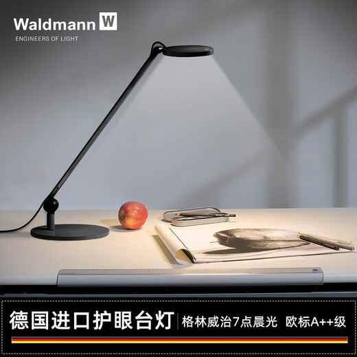 Waldmann imported from Germany children's eye protection desk lamp primary school students reading and learning work lamp anti-blue light LED lamp moonlight white (including base) 4000k