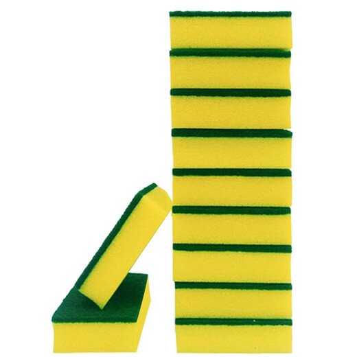 Enward dishwashing sponge magic scouring pad sponge pot cleaning brush sponge block dishwashing pot cleaning household 20 pieces of double-sided sponge + 6 pieces of emery high density