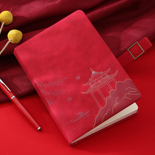 法拉蒙教师节礼物中国风高颜值笔记本本子礼盒A5国潮记事本礼盒高档礼品送老师同学伴手礼公司礼物定制雾霾蓝