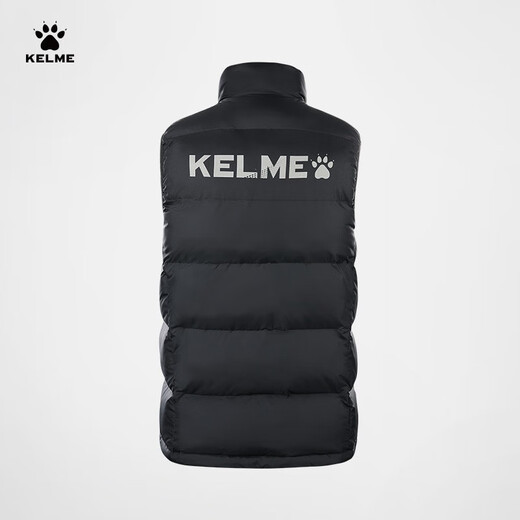 KELME Sports Cotton Vest Men's New Football Training Cotton Vest Thickened Warm Vest Running Cotton Clothes Black L
