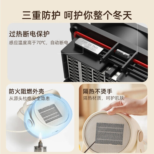Bear Heater Heater Office Electric Heater Home Electric Heater Small Electric Heater Mini Hot Air Fan Student Desktop Heating Appliance Bedroom Companion DNQ-C05A1