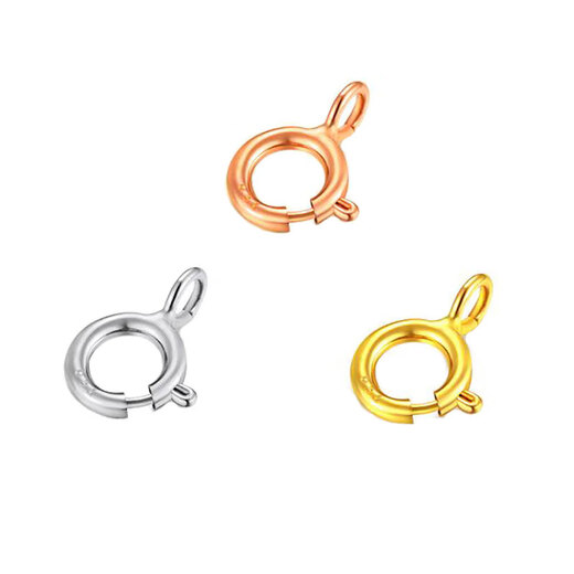 Fat Donglai's same style 18k gold pendant universal buckle head necklace spring buckle bracelet buckle universal buckle color gold rope buckle K white (5.4mm)