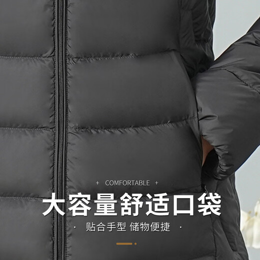 Snow Flying 90 duck down lightweight down jacket for women with removable hood for middle-aged and elderly mothers autumn and winter warm jacket 175