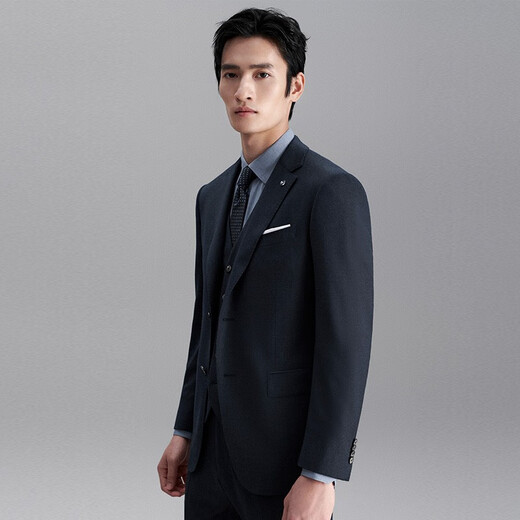 Anniversary Bird Suit Men's Winter New Business Casual Men's Solid Color Formal Suit, Trousers Suit, Blue Green Solid Color 48 B(175/100) /Please note waist or trousers
