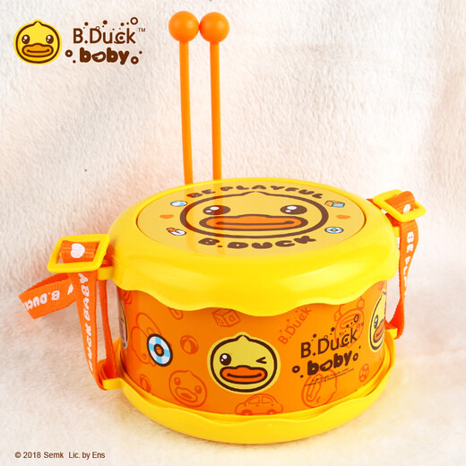 B.Duck double-sided pat drum baby early education music enlightenment infant musical instrument toy can beat educational birthday gift