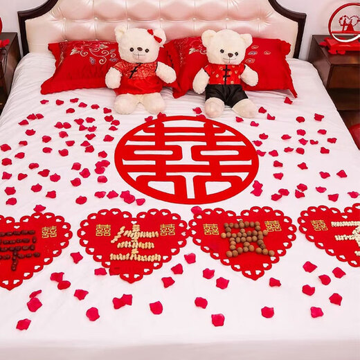 Wu Ji Rose Petals Wedding Hand Spreading Flowers Wedding Room Decoration Atmosphere Flowers Chinese Valentine's Day Confession Proposal Romantic Roses Milky White~1000 Pieces