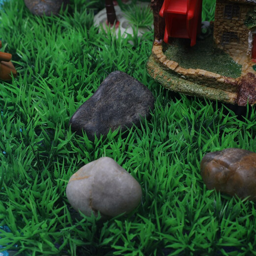 Deepur fish tank landscaping aquarium decoration rockery stone grass scenery simulated water plants landscaping package size ornaments supplies pastoral life set (not including tank)*