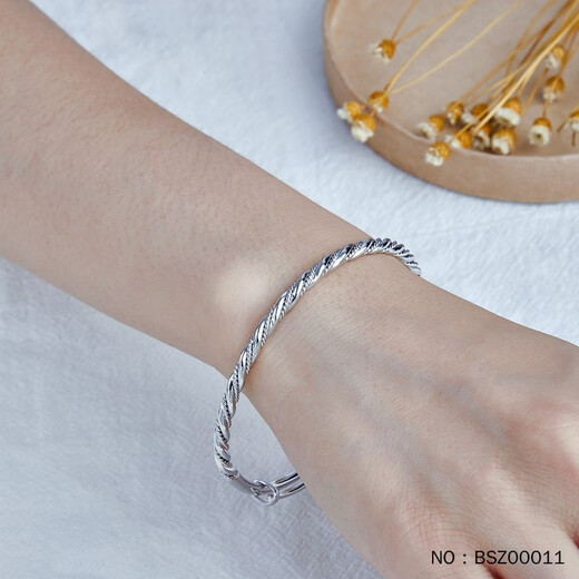 Haibaolou PT950 platinum bracelet for women, fashionable and simple platinum bracelet style, live push-pull, adjustable customization for women, twist push-pull 21g, supports inspection, comes with certificate, if you get a fake one, you will get three for free