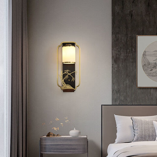 Yaotian New Chinese Style Plum Orchid, Bamboo and Chrysanthemum Wall Lamp Chinese Style Living Room TV Background Wall Lamp Corridor Aisle Bedside Lamp Plum Blossom Large Size