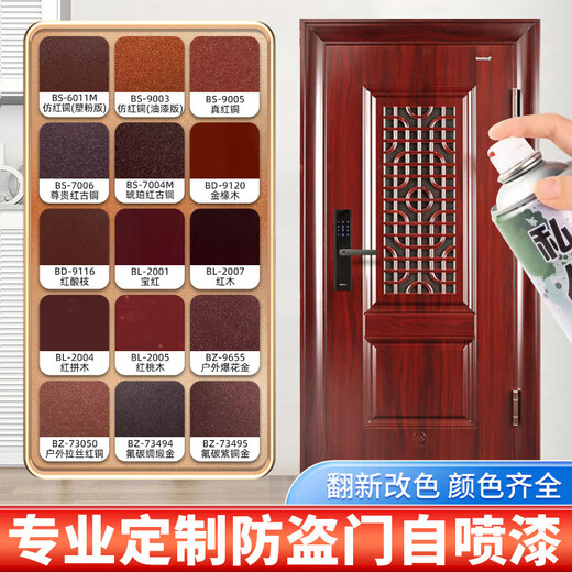 Shantou Lincun IIFTFIRE fluorocarbon metal self-painting aluminum alloy color change stolen door renovation door paint door iron door old door copper door BZ-9764 outdoor explosion gold