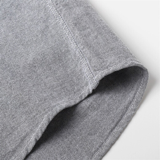 与狼共舞【100%棉】轻商务休闲男士长袖衬衫轻正装 015深灰 170 