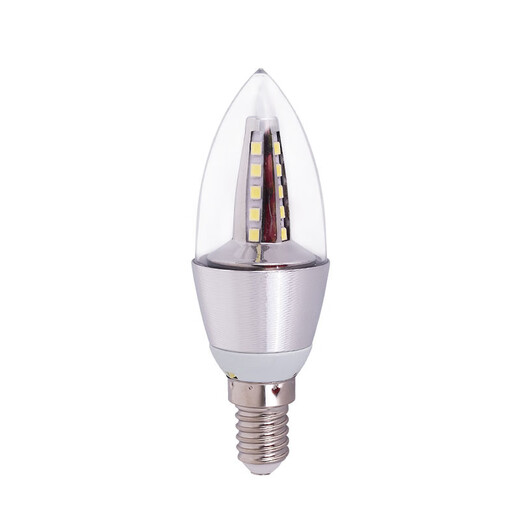 Meng Qier LED home large screw mouth e14 thin mouth pointed bulb wall lamp table lamp crystal dining chandelier light source 7WE14 home decoration white light other