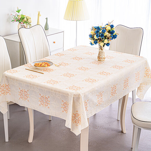 Impermeable, a prueba de aceite, anti-escalas, mantel de lavado gratis PVC PVC LACE SALACHE SALA DE COMBAJE DEL TEA DEL TE MEJORO DEL COMINACIÓN COMINACIÓN ANTI-SLIP LACE 686 metros Brown 137cm*180 cm (mesa de comedor)