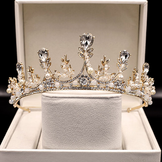 Children's crown tiara princess little girl crown performance hair accessories birthday catwalk headband banquet children and students gift box