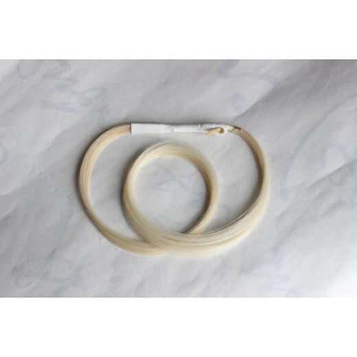 创京懿选二胡弓毛 专业马尾毛虎丘二胡陆林生万其兴二胡弓备用马尾公马尾 高档演奏单独马尾80套管白色