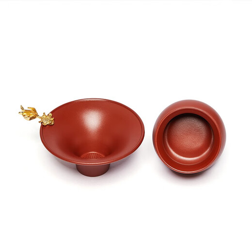 Zun pot purple sand tea drain plus filter rack tea filter set Kungfu tea set accessories small goldfish tea drain Dahongpao leakage Dahongpao