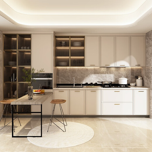 PIANO cabinets, whole house customization, integrated kitchen cabinet decoration, modern quartz stone countertops, cabinets, stove and cupboards