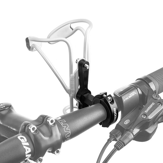 Rock Brothers Bicycle Water Bottle Cage Conversion Seat Mountain Bike Water Cup Holder Fixed Ring Adapter Cycling Equipment Conversion Base - Black