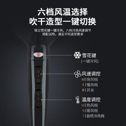 Kangfu hair dryer high power 2400W barber shop hair salon model high wind hot and cold air fast drying hair dryer three plugs KF-8946