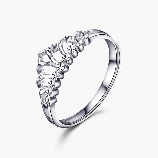 Pt.Charm Goddess Gift PT950 Platinum Ring Women's Exquisite Fashion Crown Ring for Girlfriend and Lover Proposal Ring in Stock 2.6-2.7 Grams